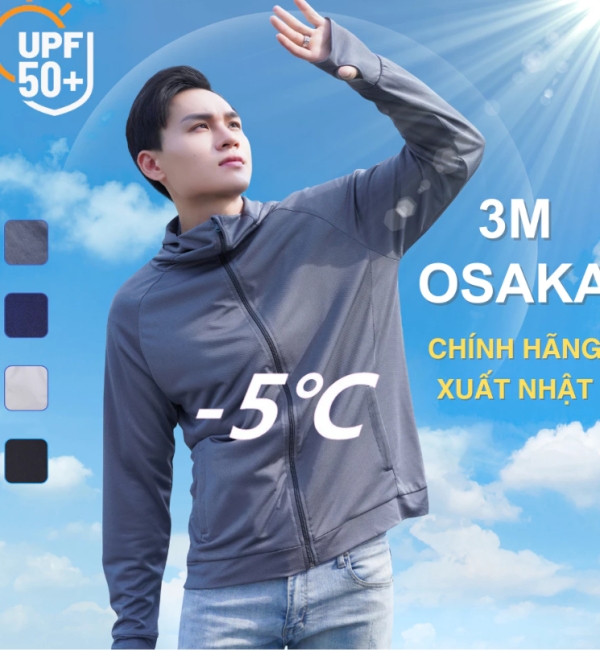 Áo Chống Nắng Chất Kim Cương Cao Cấp Khóa Kéo Lên Tới Mũi TH-7435